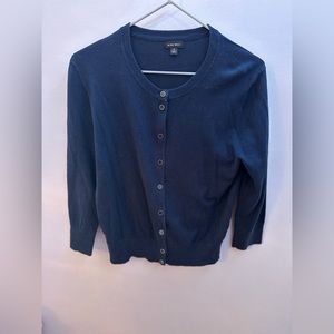 Navy Nine West button down top